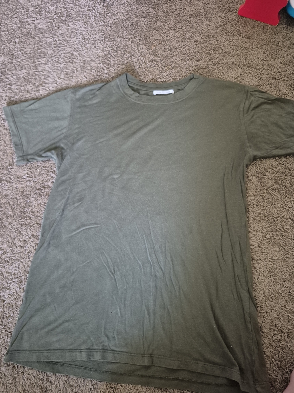 John Elliott Olive Green Short Sleeve Crewneck Tee